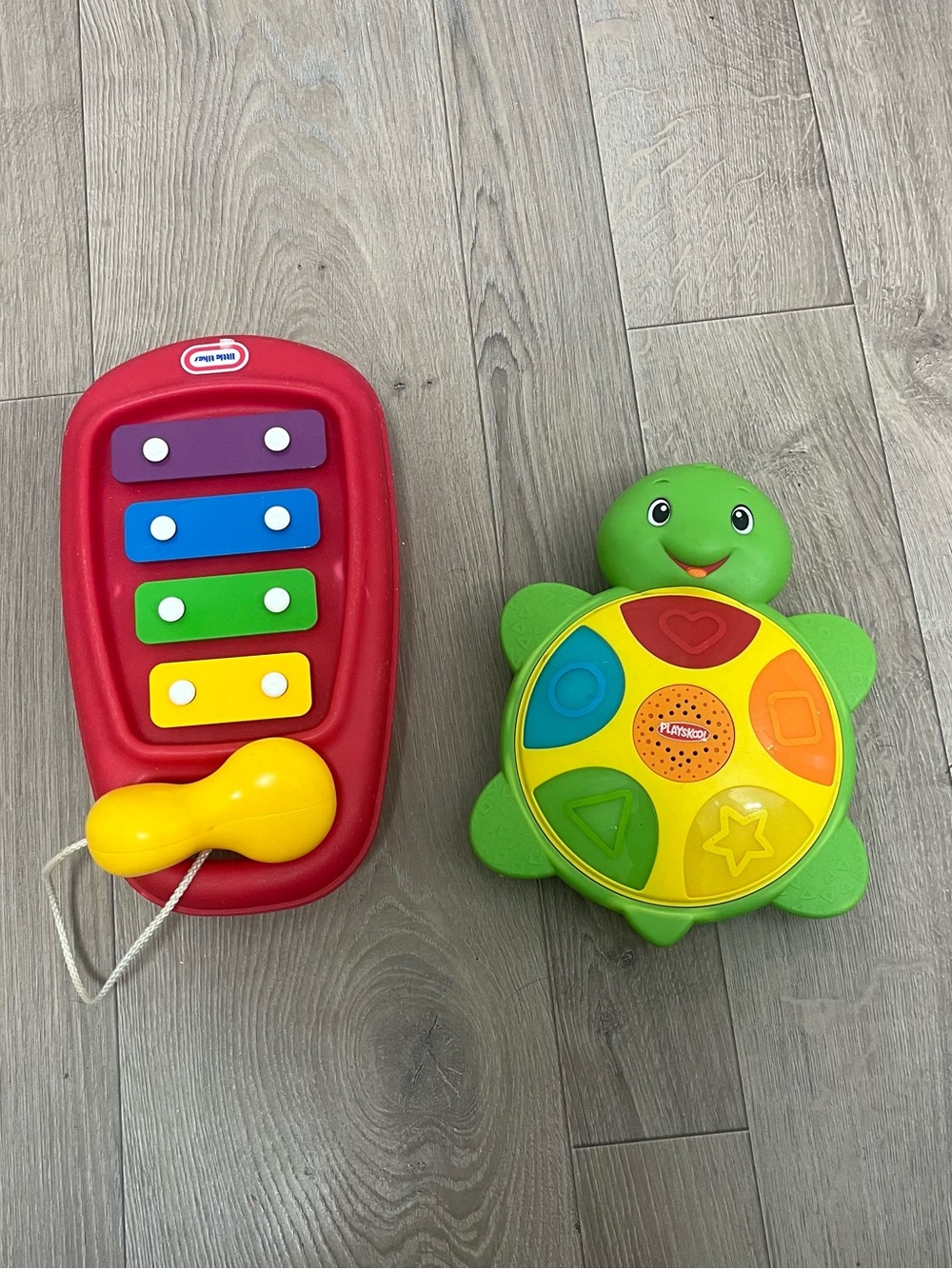 Playskool + little tikes baby toys Xylophone turtle learning colours music